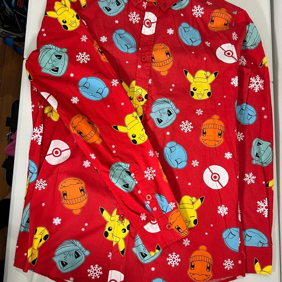 adidas Other - adidas Red Kids Pajama Top with Pokemon Print